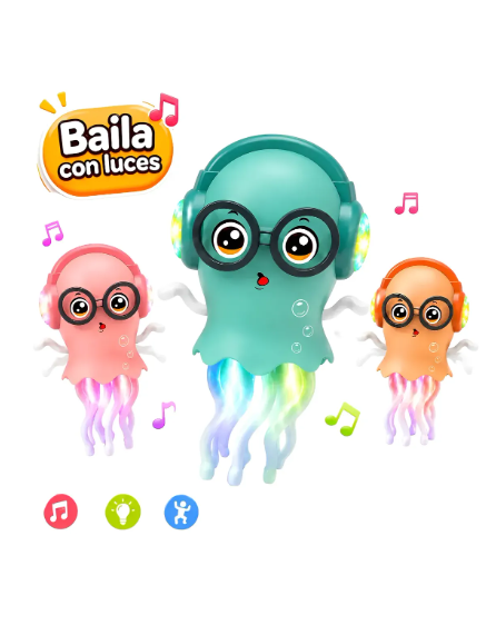 Medusa Bailarina Con Luz Y Musica Jellyfish Bump & Go