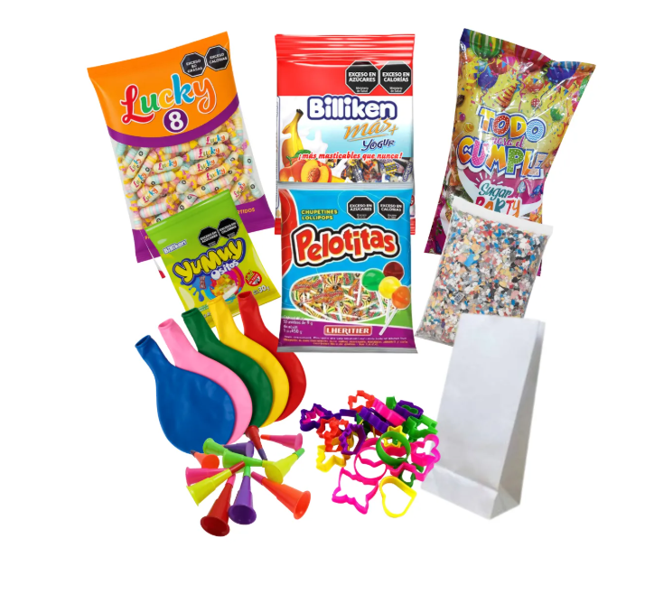 COMBO SORPRESITAS + PIÑATA ESTANDAR 20 NIÑOS
