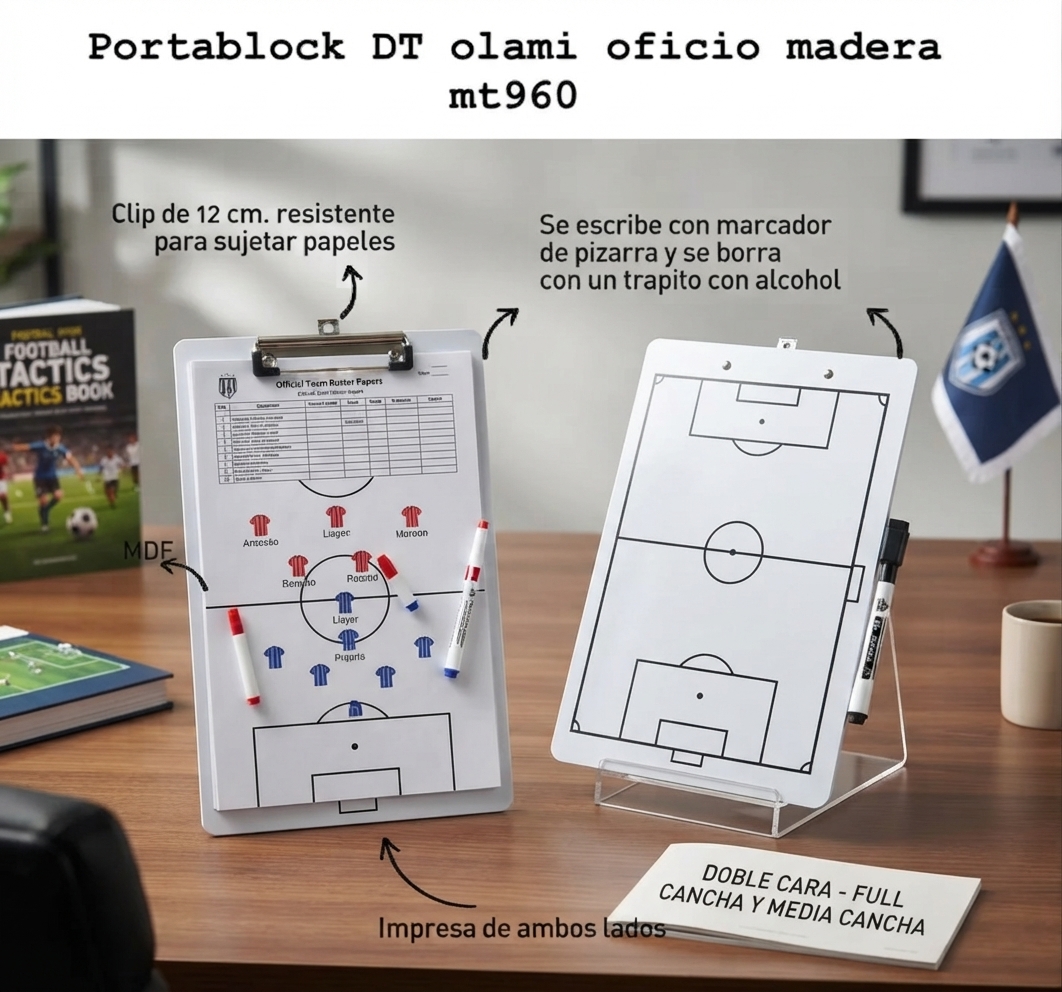 Portablock DT Carpetas Tácticas Pizarra para Directores Técnicos
